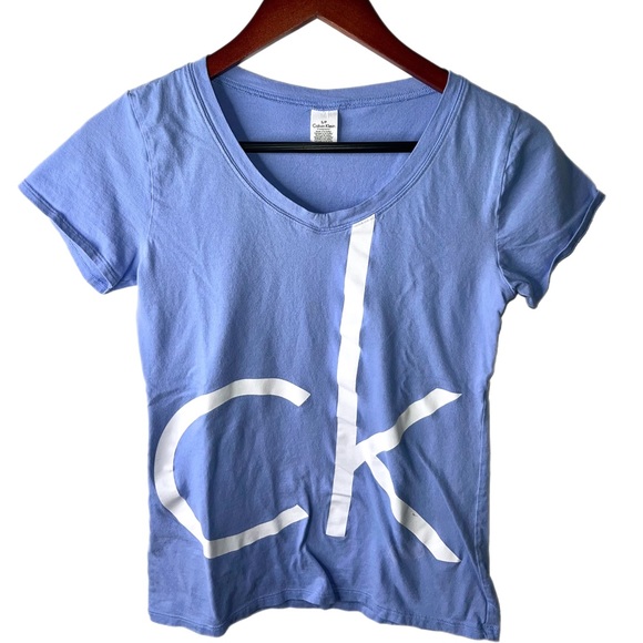 calvin klein blue sleepwear top C7 - Picture 1 of 3